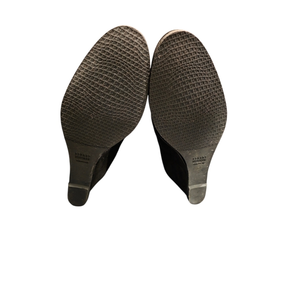 STUART WEITZMAN Kalahari Hidden Wedge Black Suede Bootie - Size 10 - Picture 6 of 10